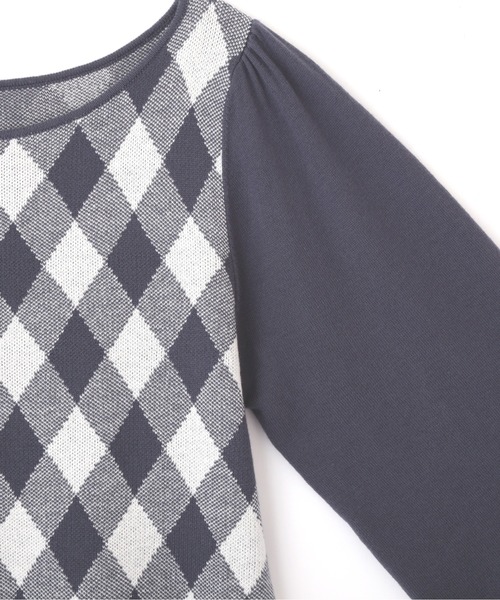 PROPORTION BODY DRESSING（プロポーションボディドレッシング）の「ギンガムジャガードニット / 1212170203（ニット/セーター・レディース・ピンク/ダークグレー/ブルー・FREE）」の5枚目の写真