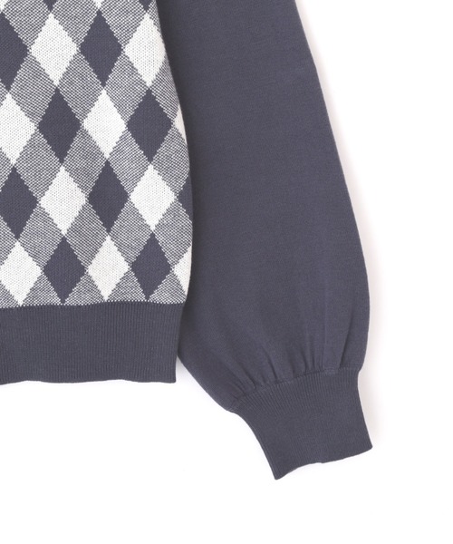 PROPORTION BODY DRESSING（プロポーションボディドレッシング）の「ギンガムジャガードニット / 1212170203（ニット/セーター・レディース・ピンク/ダークグレー/ブルー・FREE）」の6枚目の写真