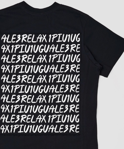 1piu1uguale3 RELAX（ウノピュウノウグァーレトレリラックス）の「【1PIU1UGUALE3 RELAX】 LOGO T-SHIRTS / GRFFITI BACK PRINT / CAMO / RANDOM RHINESTONE（Tシャツ/カットソー・メンズ・ホワイト系1/ホワイト系2/ホワイト系3/ホワイト系4/ホワイト系5/ブラック系1/ブラック系2/ブラック系3/ブラック系4/ブラック系5・SMALL/MEDIUM/LARGE/X-LARGE）」の7枚目の写真