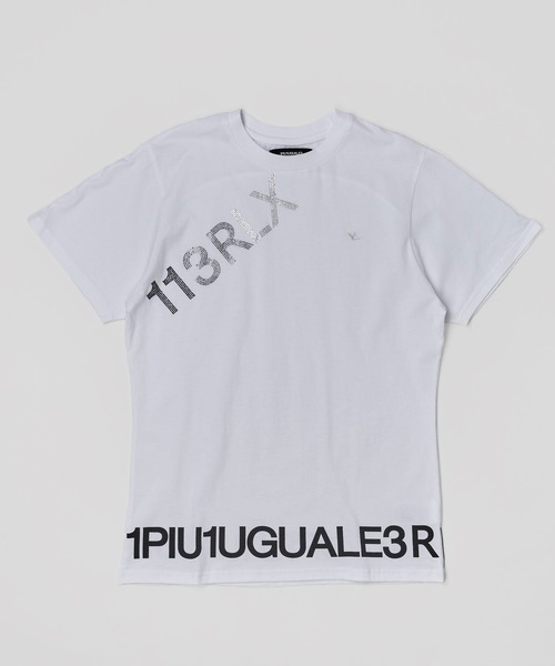 1piu1uguale3 RELAX（ウノピュウノウグァーレトレリラックス）の「【1PIU1UGUALE3 RELAX】 LOGO T-SHIRTS / GRFFITI BACK PRINT / CAMO / RANDOM RHINESTONE（Tシャツ/カットソー・メンズ・ホワイト系1/ホワイト系2/ホワイト系3/ホワイト系4/ホワイト系5/ブラック系1/ブラック系2/ブラック系3/ブラック系4/ブラック系5・SMALL/MEDIUM/LARGE/X-LARGE）」の11枚目の写真