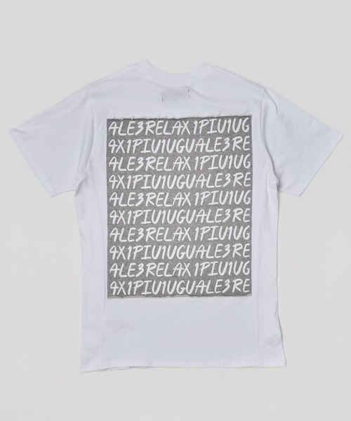 1piu1uguale3 RELAX（ウノピュウノウグァーレトレリラックス）の「【1PIU1UGUALE3 RELAX】 LOGO T-SHIRTS / GRFFITI BACK PRINT / CAMO / RANDOM RHINESTONE（Tシャツ/カットソー・メンズ・ホワイト系1/ホワイト系2/ホワイト系3/ホワイト系4/ホワイト系5/ブラック系1/ブラック系2/ブラック系3/ブラック系4/ブラック系5・SMALL/MEDIUM/LARGE/X-LARGE）」の14枚目の写真