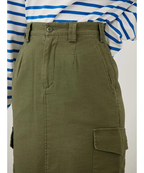 AMERICAN HOLIC(アメリカンホリック)の「スラブアウトポケットスカート(スカート・レディース・カーキ・S/L/M)」の6枚目の写真