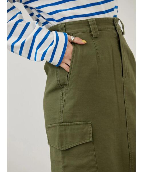 AMERICAN HOLIC(アメリカンホリック)の「スラブアウトポケットスカート(スカート・レディース・カーキ・S/L/M)」の8枚目の写真