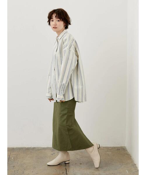 AMERICAN HOLIC(アメリカンホリック)の「スラブアウトポケットスカート(スカート・レディース・カーキ・S/L/M)」の11枚目の写真