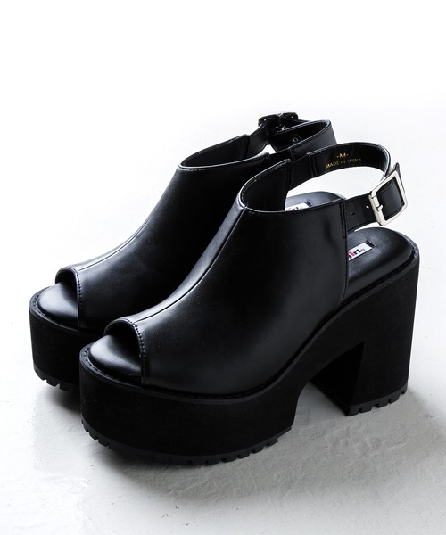 attagirl（アタガール）の「厚底プラットフォームバルキーサンダル（サンダル・レディース・ブラック/アイボリー/ブラック系その他・LL/S/M/L）」の9枚目の写真