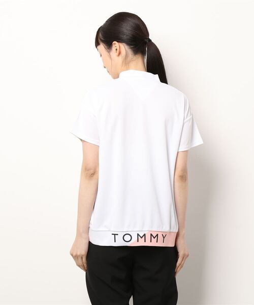 TOMMY HILFIGER GOLF（トミー ヒルフィガー ゴルフ）の「[トミーヒルフィガーゴルフ] レディース 裾ロゴ モックネックシャツ　 （その他トップス・レディース・ホワイト/ピンク/ネイビー/イエロー・M/S/L/LL）」の8枚目の写真