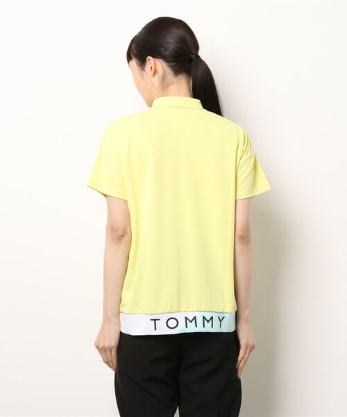 TOMMY HILFIGER GOLF（トミー ヒルフィガー ゴルフ）の「[トミーヒルフィガーゴルフ] レディース 裾ロゴ モックネックシャツ　 （その他トップス・レディース・ホワイト/ピンク/ネイビー/イエロー・M/S/L/LL）」の9枚目の写真