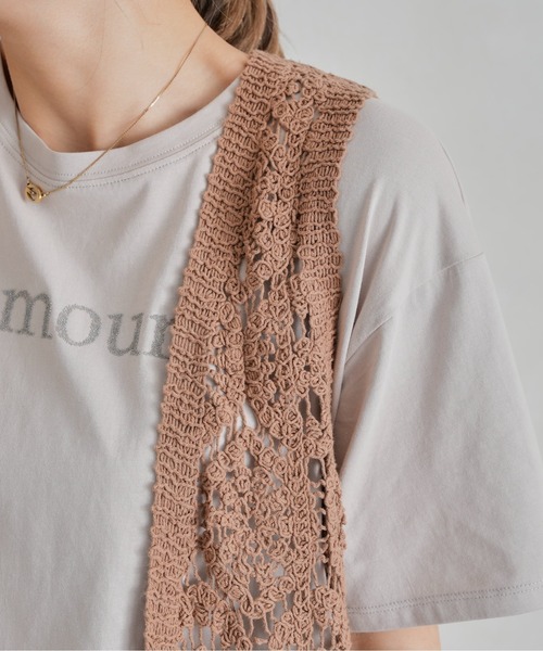 Chez toi（シェトワ）の「カギ針ロングジレ（カーディガン/ボレロ・レディース・ブラウン/グリーン/アイボリー・FREE）」の9枚目の写真