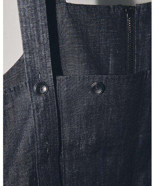 TODAYFUL（トゥデイフル）の「フロントジップサロペット（サロペット/オーバーオール・レディース・インディゴブルー・36inch/38inch）」の13枚目の写真