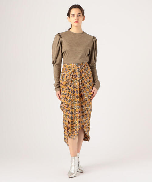 ISABEL MARANT（イザベルマラン）の「ISABEL MARANT CANDICE シルク プリントアシンメトリックスカート（スカート・レディース・オレンジ系その他2・36）」の8枚目の写真