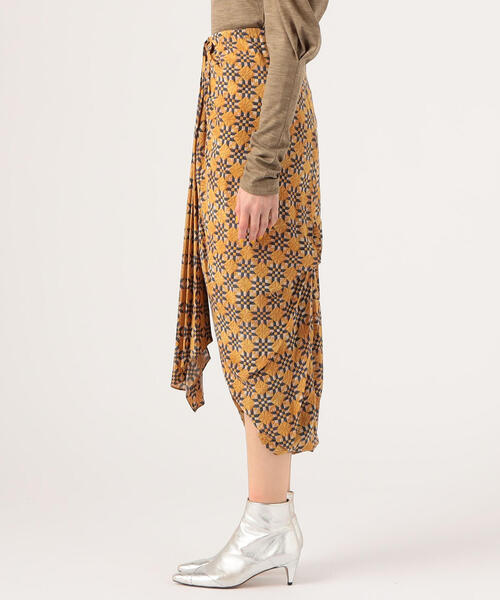 ISABEL MARANT（イザベルマラン）の「ISABEL MARANT CANDICE シルク プリントアシンメトリックスカート（スカート・レディース・オレンジ系その他2・36）」の2枚目の写真