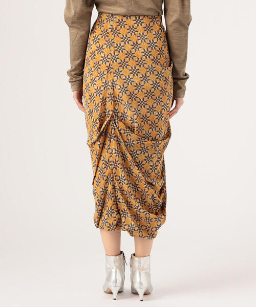 ISABEL MARANT（イザベルマラン）の「ISABEL MARANT CANDICE シルク プリントアシンメトリックスカート（スカート・レディース・オレンジ系その他2・36）」の5枚目の写真