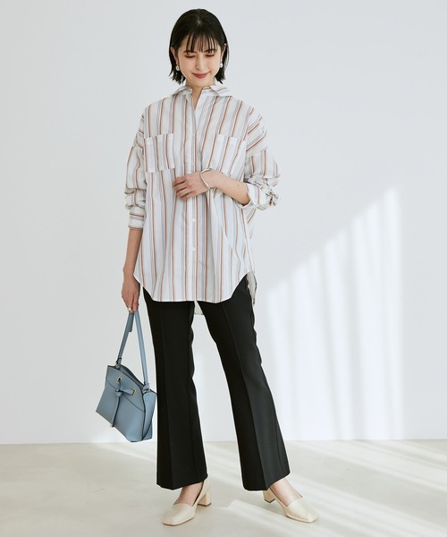 vis-`a-vis(ビサビ)の「【WEB限定】オーバーサイズストライプシャツ(シャツ/ブラウス・レディース・ネイビー/キナリ/ホワイト・M)」の20枚目の写真