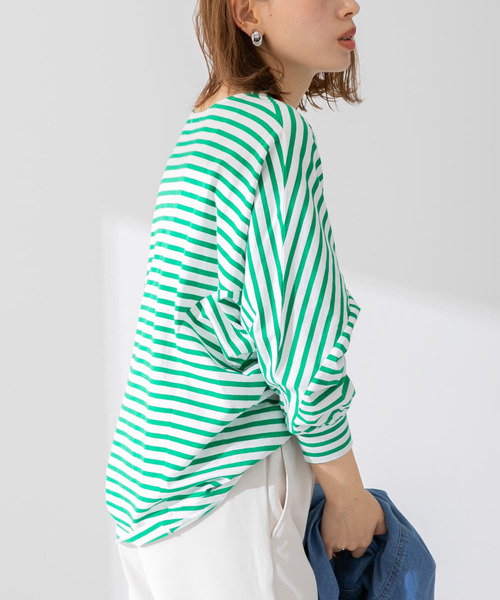 URBAN RESEARCH Sonny Label（アーバンリサーチサニーレーベル）の「ボーダードルマンプルオーバー（Tシャツ/カットソー・レディース・ブラック/ベージュ/ブルー/グリーン・FREE）」の11枚目の写真