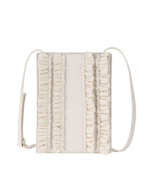 merry jenny(メリージェニー)の「フリルスクエアショルダーbag(ショルダーバッグ・レディース・ブラック/アイボリー・FREE)」の6枚目の写真