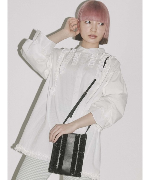 merry jenny(メリージェニー)の「フリルスクエアショルダーbag(ショルダーバッグ・レディース・ブラック/アイボリー・FREE)」の15枚目の写真