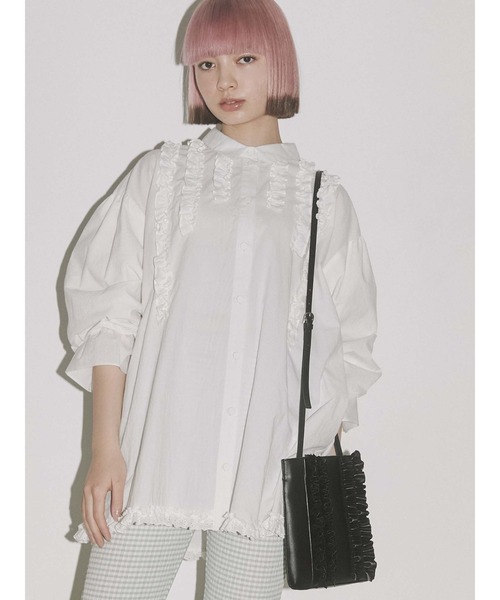 merry jenny(メリージェニー)の「フリルスクエアショルダーbag(ショルダーバッグ・レディース・ブラック/アイボリー・FREE)」の16枚目の写真