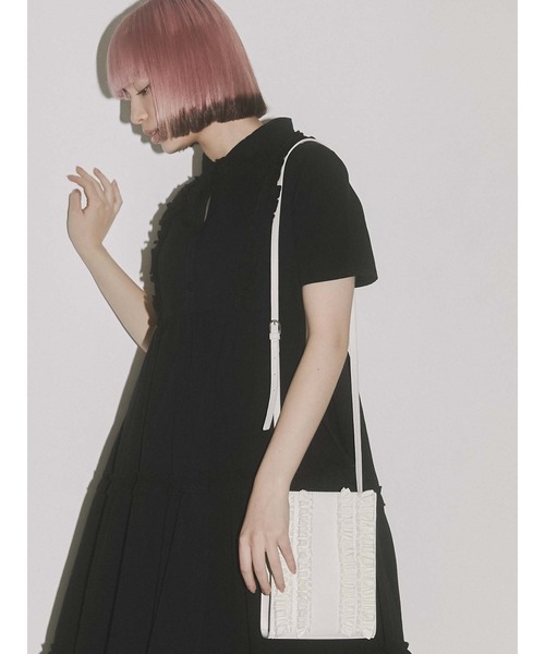 merry jenny(メリージェニー)の「フリルスクエアショルダーbag(ショルダーバッグ・レディース・ブラック/アイボリー・FREE)」の20枚目の写真