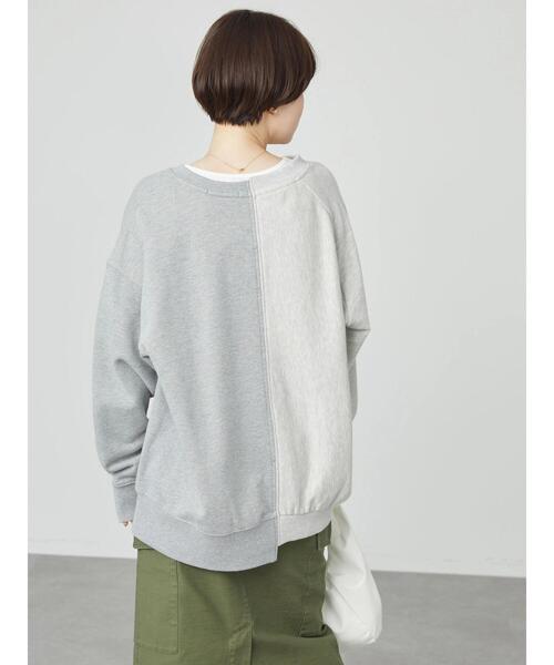 AMERICAN HOLIC（アメリカンホリック）の「切り替えVネックロゴ裏毛プルオーバー（スウェット・レディース・マルチ/ホワイト系その他・FREE）」の9枚目の写真