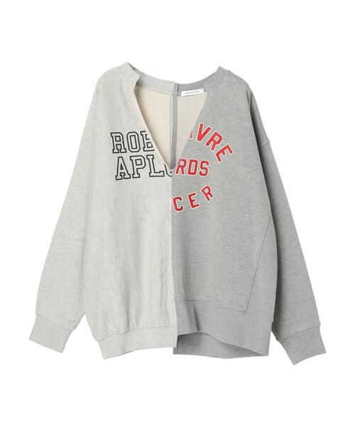 AMERICAN HOLIC（アメリカンホリック）の「切り替えVネックロゴ裏毛プルオーバー（スウェット・レディース・マルチ/ホワイト系その他・FREE）」の21枚目の写真