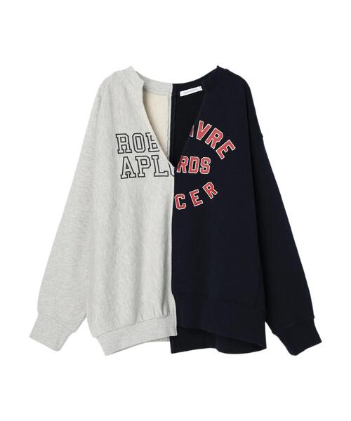 AMERICAN HOLIC（アメリカンホリック）の「切り替えVネックロゴ裏毛プルオーバー（スウェット・レディース・マルチ/ホワイト系その他・FREE）」の20枚目の写真