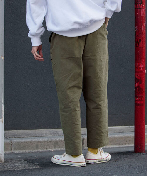 GLOSTER（グロスター）の「【GLOSTER/グロスター】ミリタリーリップストップ バルーンイージーパンツ（カーゴパンツ・メンズ・ホワイト/ブラック/オリーブ・MEDIUM/LARGE）」の7枚目の写真