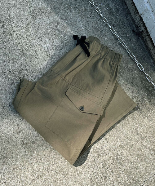 GLOSTER（グロスター）の「【GLOSTER/グロスター】ミリタリーリップストップ バルーンイージーパンツ（カーゴパンツ・メンズ・ホワイト/ブラック/オリーブ・MEDIUM/LARGE）」の11枚目の写真