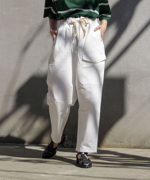 GLOSTER（グロスター）の「【GLOSTER/グロスター】ミリタリーリップストップ バルーンイージーパンツ（カーゴパンツ・メンズ・ホワイト/ブラック/オリーブ・MEDIUM/LARGE）」の10枚目の写真