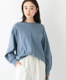 ◆スーピマコットン ダブルニット ボリュームスリーブプルオーバー