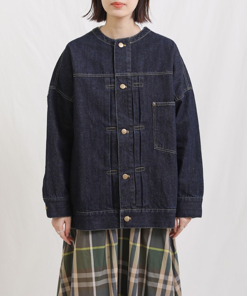 Gready Brilliant（グレディブリリアン）の「web限定 デニムノーカラージャケット（デニムジャケット・レディース・ワンウォッシュ・FREE）」の20枚目の写真