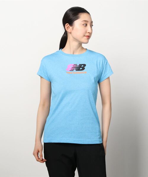 NEW BALANCE（ニューバランス）の「ニューバランス New Balance クルーショートスリーブTシャツ_（Tシャツ/カットソー・レディース・ブラック/ピンク/サックスブルー/ペールイエロー/ラベンダー・M/L/XL/S）」の3枚目の写真