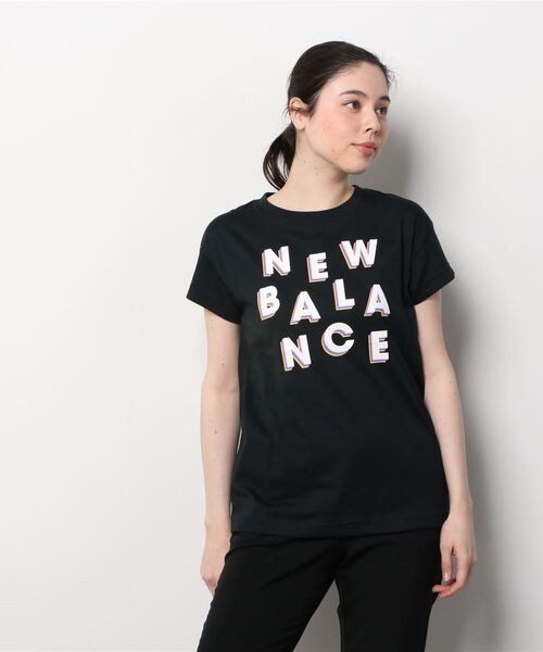 NEW BALANCE（ニューバランス）の「ニューバランス New Balance クルーショートスリーブTシャツ_（Tシャツ/カットソー・レディース・ブラック/ピンク/サックスブルー/ペールイエロー/ラベンダー・M/L/XL/S）」の2枚目の写真