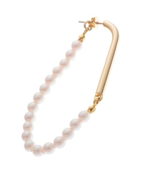 LAGUNAMOON（ラグナムーン）の「LADYフェイクパールミックスラウンドピアス（ピアス（両耳用）・レディース・アイボリー・FREE）」の4枚目の写真