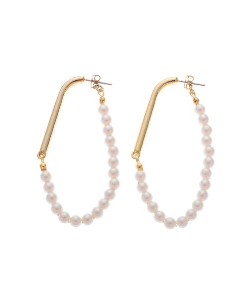 LAGUNAMOON（ラグナムーン）の「LADYフェイクパールミックスラウンドピアス（ピアス（両耳用）・レディース・アイボリー・FREE）」の6枚目の写真