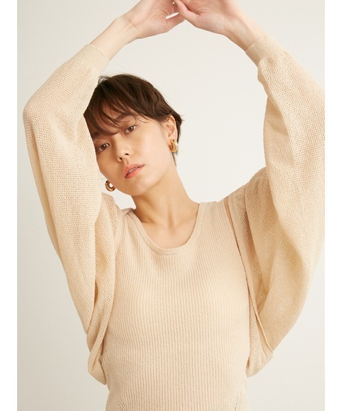 emmi（エミ）の「【emmi atelier】メッシュボレロカーディガン