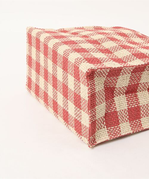 omom sot（オムオムソット）の「ギンガム トートバッグ omom sot（トートバッグ・レディース・ブラック/レッド・F）」の17枚目の写真