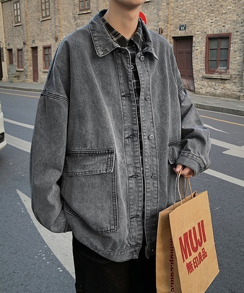 sevens（セブンズ）の「【sevens】ビッグポケットデニムジャケット（デニムジャケット・メンズ・グレー/ブルー・X-LARGE/LARGE/MEDIUM）」の6枚目の写真