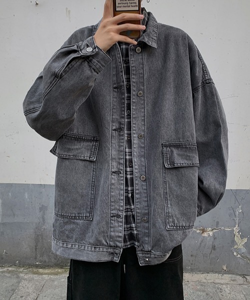 sevens（セブンズ）の「【sevens】ビッグポケットデニムジャケット（デニムジャケット・メンズ・グレー/ブルー・X-LARGE/LARGE/MEDIUM）」の8枚目の写真