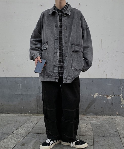 sevens（セブンズ）の「【sevens】ビッグポケットデニムジャケット（デニムジャケット・メンズ・グレー/ブルー・X-LARGE/LARGE/MEDIUM）」の17枚目の写真