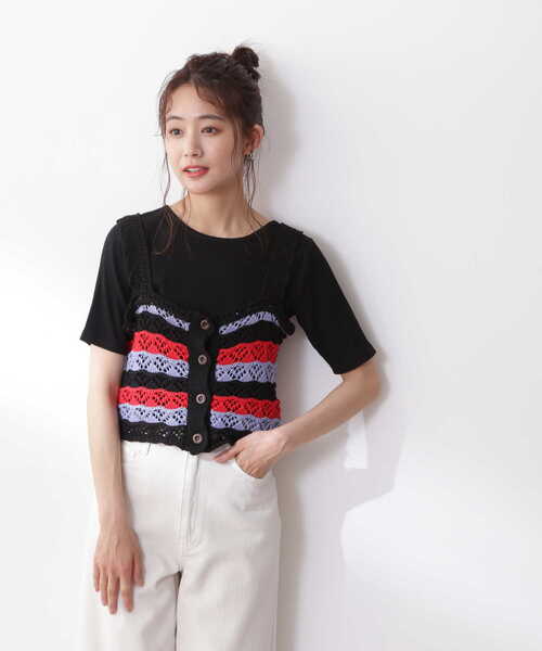 N.（N. Natural Beauty Basic）（エヌエヌナチュラルビューティーベーシック）の「三角テレコベーシックTシャツ（Tシャツ/カットソー・レディース・ブラック/ホワイト/ベージュ・MEDIUM）」の18枚目の写真