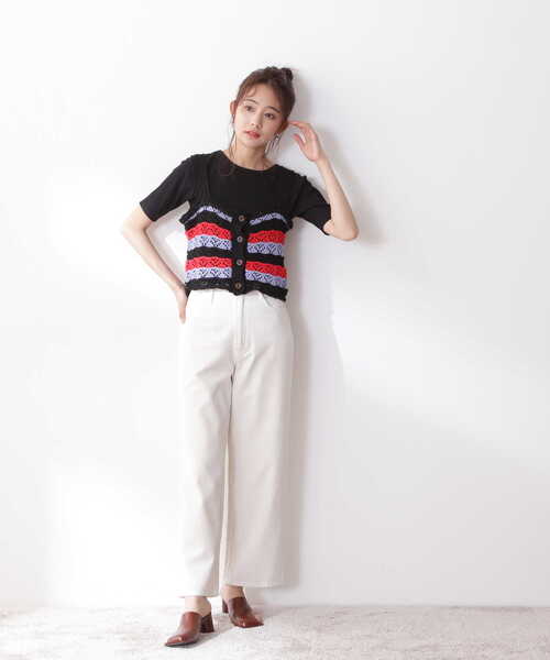 N.（N. Natural Beauty Basic）（エヌエヌナチュラルビューティーベーシック）の「三角テレコベーシックTシャツ（Tシャツ/カットソー・レディース・ブラック/ホワイト/ベージュ・MEDIUM）」の17枚目の写真