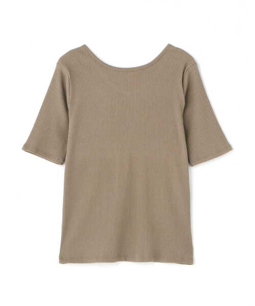 N.（N. Natural Beauty Basic）（エヌエヌナチュラルビューティーベーシック）の「三角テレコベーシックTシャツ（Tシャツ/カットソー・レディース・ブラック/ホワイト/ベージュ・MEDIUM）」の9枚目の写真