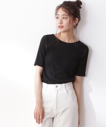 N.（N. Natural Beauty Basic） | 三角テレコベーシックTシャツ(Tシャツ/カットソー)