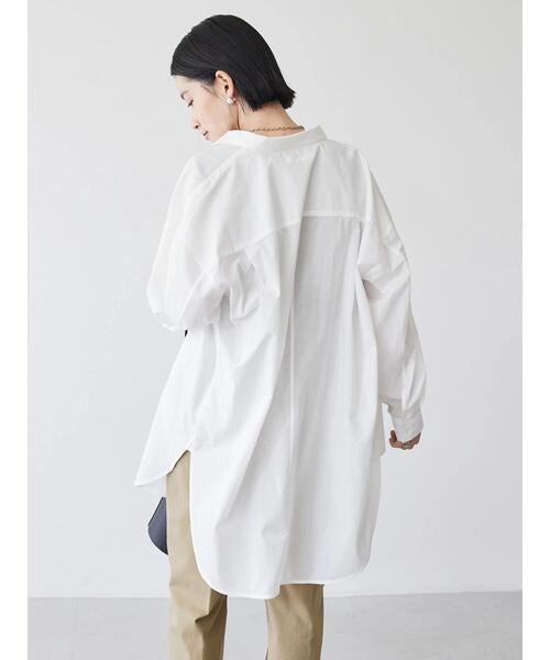 AMERICAN HOLIC アメリカンホリック シャツ ブラウスチュニック セール】接触冷感+UVカットWポケットBIGシャツチュニック