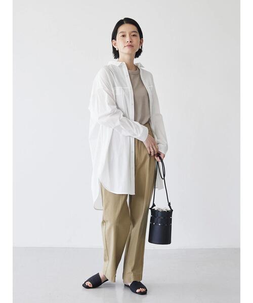 AMERICAN HOLIC（アメリカンホリック）の「Wポケットシャツチュニック（シャツ/ブラウス・レディース・ストライプ/サックスブルー/オフホワイト/ネイビー・L/M）」の21枚目の写真