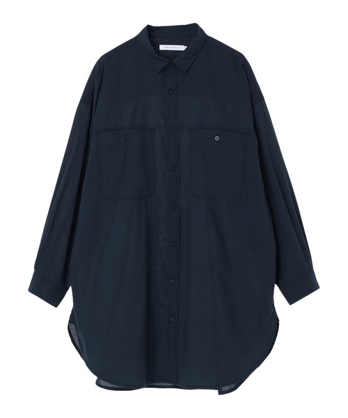 AMERICAN HOLIC（アメリカンホリック）の「Wポケットシャツチュニック（シャツ/ブラウス・レディース・ストライプ/サックスブルー/オフホワイト/ネイビー・L/M）」の14枚目の写真