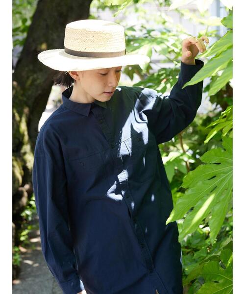 AMERICAN HOLIC（アメリカンホリック）の「Wポケットシャツチュニック（シャツ/ブラウス・レディース・ストライプ/サックスブルー/オフホワイト/ネイビー・L/M）」の15枚目の写真