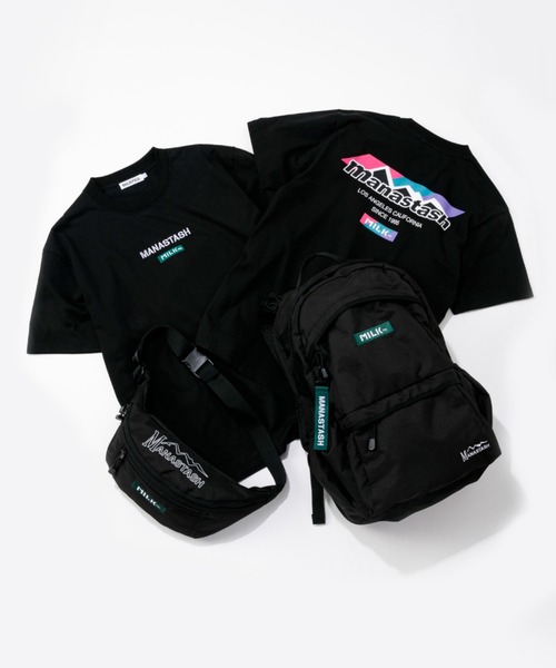 MILKFED.(ミルクフェド)の「MILKFED. × MANASTASH /ミルクフェド×マナスタッシュ TOP LOGO FANNY PACK トップロゴファニーパック ウエストバッグ(ボディバッグ/ウエストポーチ・レディース・ブラック・FREE)」の4枚目の写真