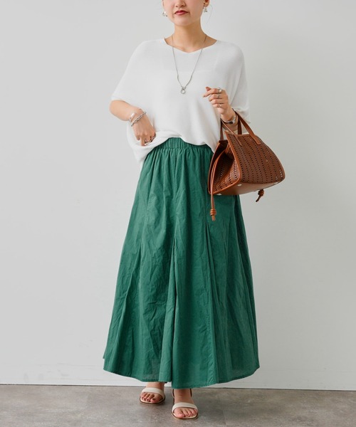 Chez toi（シェトワ）の「バックコクーンフレンチスリーブプルオーバー（ニット/セーター・レディース・ブラック/オフホワイト/ライム/オレンジ・FREE）」の14枚目の写真