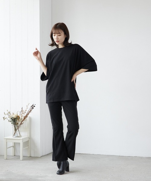 VIBGYOR(ヴィブジョー)の「VIBGYOR Select/梨地クルー/Ntee(BL)(Tシャツ/カットソー・メンズ・ホワイト/チャコールグレー/ライトグレー/ブラック/グレイッシュベージュ・LARGE/MEDIUM)」の8枚目の写真